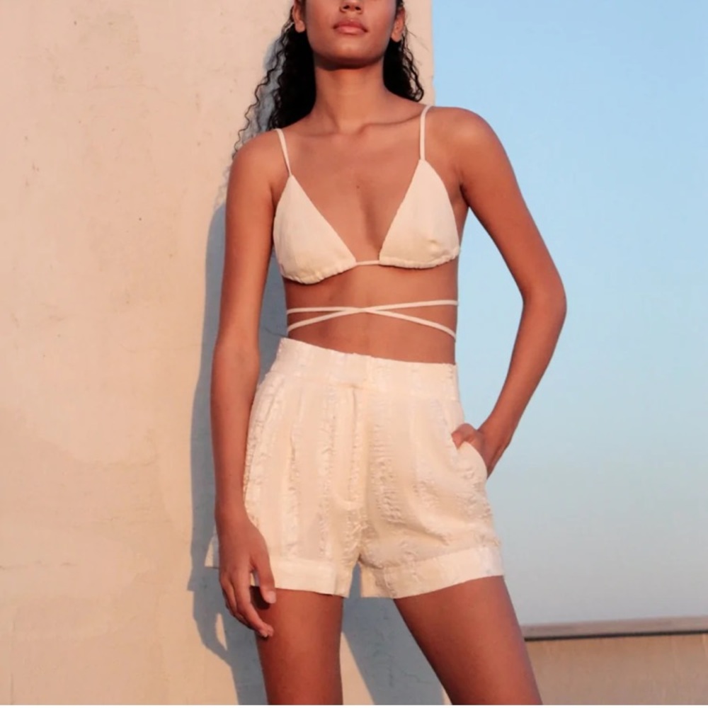 The Handloom Los Angeles- Lush Short, size S/M High Waisted, 100% Turkish cotton